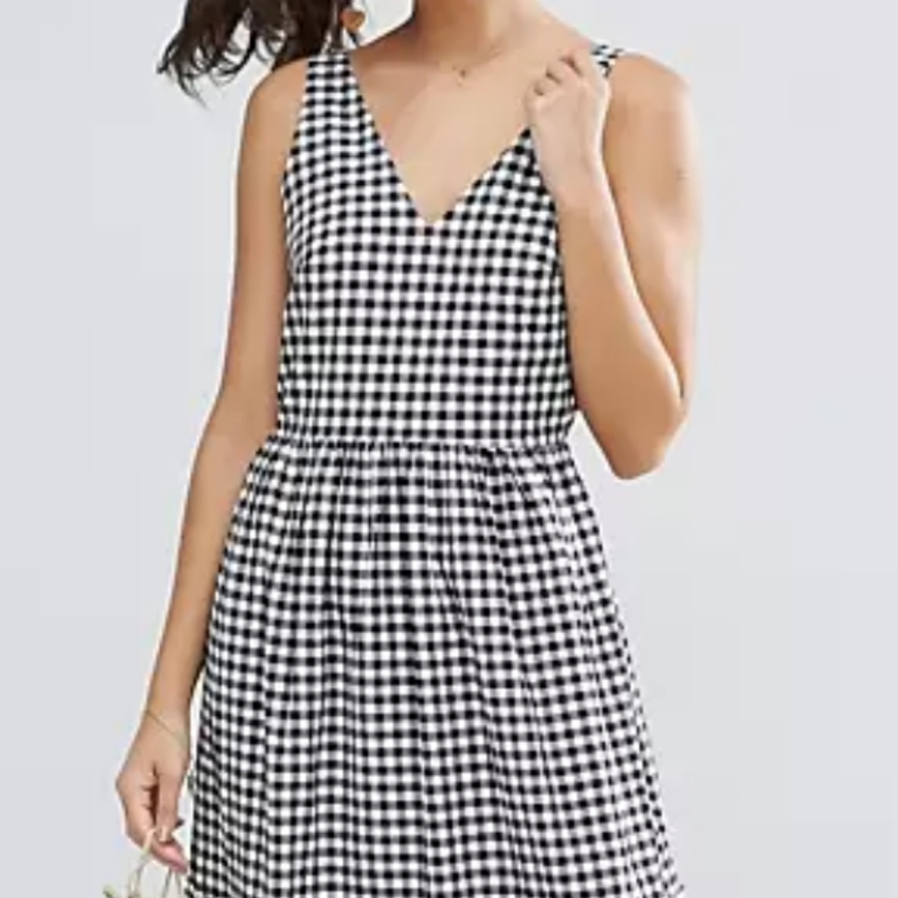 Chloe + Rene Boho Check Pattern Sleeveless Textured Gingham Maxi Dress Size M
